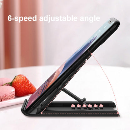 2 PCS K30 Multi-speed Adjustment Desktop Mobile Phone Bracket Notebook Folding Bracket, Pink, White, Green, Black