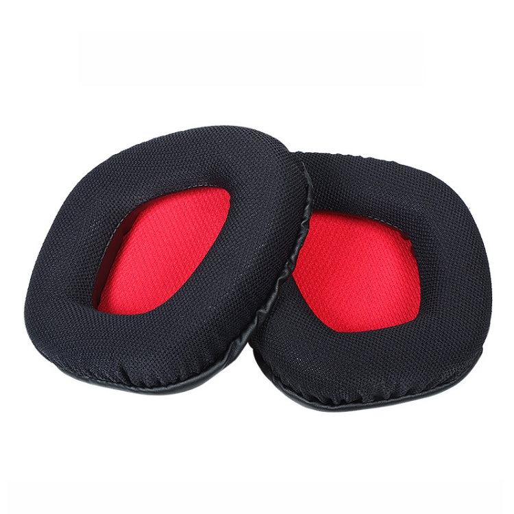 2 coussinets de remplacement pour Corsair Void Pro Elite, style : Coussinet de serre-tête, cuir protéiné noir, grille noire, grille inférieure grise, grille inférieure rouge, grille inférieure jaune, cuir sensoriel noir glacé, cuir d'agneau noir