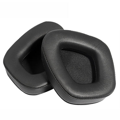 2 coussinets de remplacement pour Corsair Void Pro Elite, style : Coussinet de serre-tête, cuir protéiné noir, grille noire, grille inférieure grise, grille inférieure rouge, grille inférieure jaune, cuir sensoriel noir glacé, cuir d'agneau noir