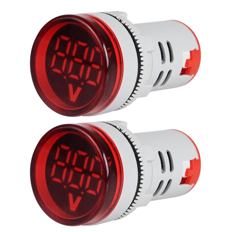2 PCS DC Voltage Signal Indicator 22mm Round 6-100V Universal Voltmeter, 6-100V White, 6-100V Blue, 6-100V Green, 6-100V Yllow, 6-100V Red