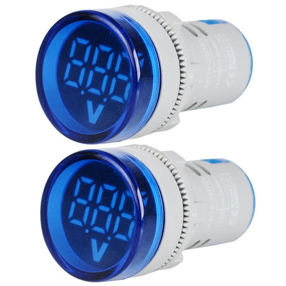 2 PCS DC Voltage Signal Indicator 22mm Round 6-100V Universal Voltmeter, 6-100V White, 6-100V Blue, 6-100V Green, 6-100V Yllow, 6-100V Red