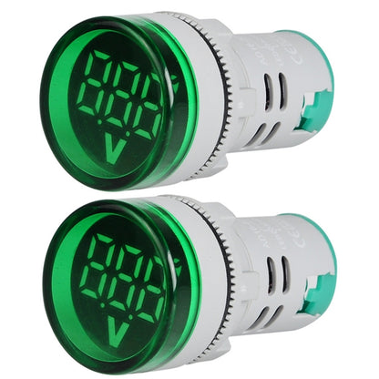 2 PCS DC Voltage Signal Indicator 22mm Round 6-100V Universal Voltmeter, 6-100V White, 6-100V Blue, 6-100V Green, 6-100V Yllow, 6-100V Red