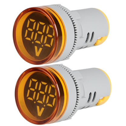 2 PCS DC Voltage Signal Indicator 22mm Round 6-100V Universal Voltmeter, 6-100V White, 6-100V Blue, 6-100V Green, 6-100V Yllow, 6-100V Red