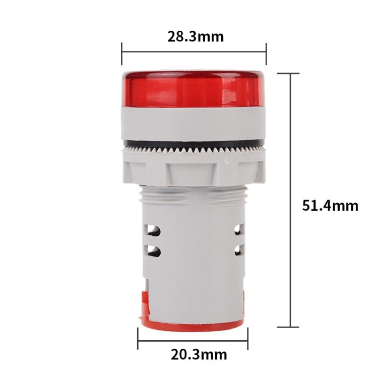 2 PCS DC Voltage Signal Indicator 22mm Round 6-100V Universal Voltmeter, 6-100V White, 6-100V Blue, 6-100V Green, 6-100V Yllow, 6-100V Red