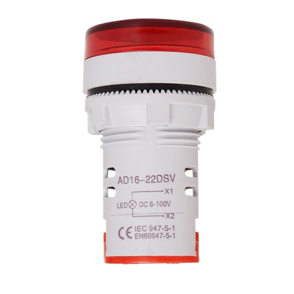 2 PCS DC Voltage Signal Indicator 22mm Round 6-100V Universal Voltmeter, 6-100V White, 6-100V Blue, 6-100V Green, 6-100V Yllow, 6-100V Red