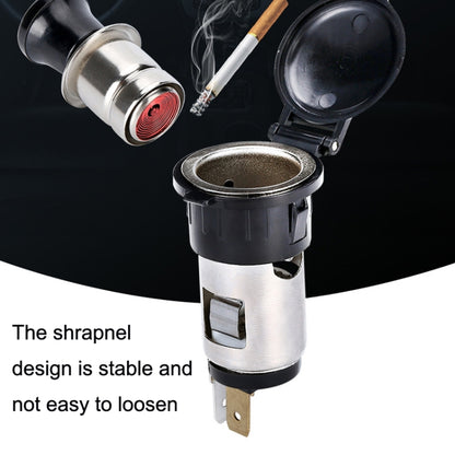 Car Modified Cigarette Lighter Waterproof Vehicle Charging Power Socket No Cigarette Type (with 1.5cm Line), Cigarette Type (with 1.5m Line), No Cigarette Type (with 1.5m Line)