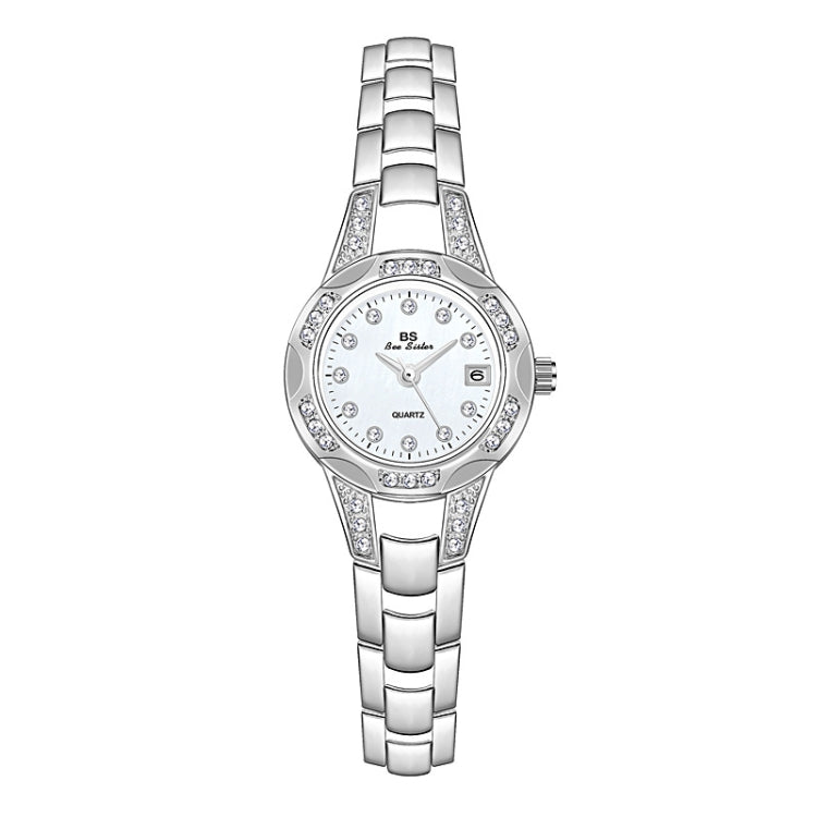 BS Bee Sister FA1679  Ladies Diamond Chain Watch Cute Small Round Watch With Calendar, Silver, Gold, Rose Gold