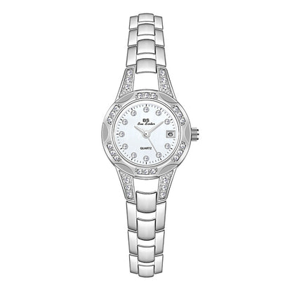 BS Bee Sister FA1679  Ladies Diamond Chain Watch Cute Small Round Watch With Calendar, Silver, Gold, Rose Gold