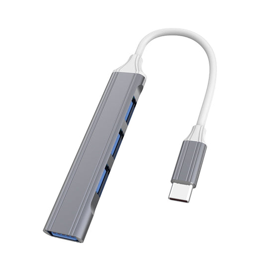 4-in-1 Mini Multifunktionales erweitertes Docking, Spezifikation: Typ-C/USB-C 3.0 (Silber), Typ-C/USB-C 3.0 (Silber), Typ-C/USB-C 3.0 (Grau), Typ-C/USB-C 3.0 (Pink)
