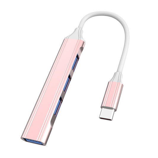 4-in-1 Mini Multifunktionales erweitertes Docking, Spezifikation: Typ-C/USB-C 3.0 (Silber), Typ-C/USB-C 3.0 (Silber), Typ-C/USB-C 3.0 (Grau), Typ-C/USB-C 3.0 (Pink)