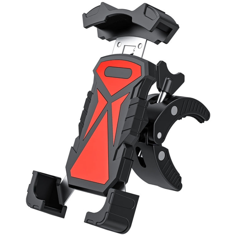 L101+M011 Outdoor Cycling Mechanical Locking Phone Holder, Gray, Black, Blue, Yellow, Red, Green, DIY Color