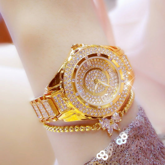 Montre femme BS Bee Sister FA0917L Niche entièrement sertie de diamants, or, argent, or rose