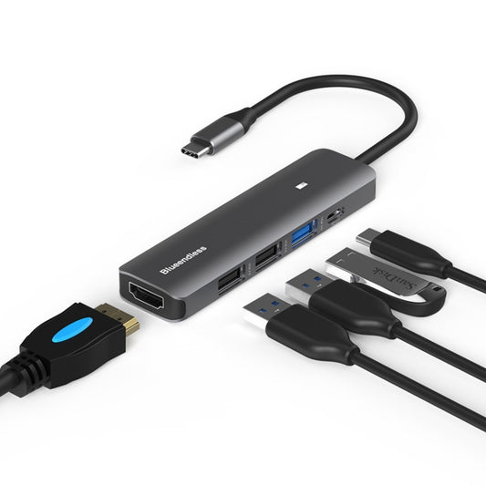 Blueendless HUB Type-C+USB 3.0/2.0+HDMI4K, Spécification :, 5 en 1 USB 3.0/2.0, 7 en 1