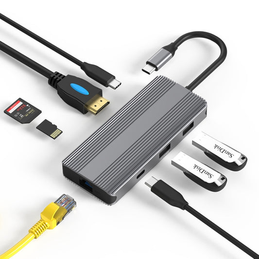 Station d'accueil Blueendless 8K/30Hz Type-C vers Ethernet Gigabit USB3.1