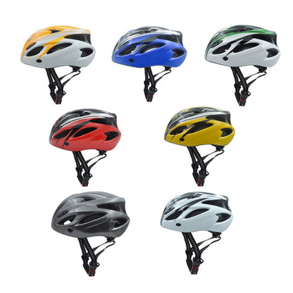 Unisex Cycling Bike One-piece Helmet, White Black Green, Fiber Black, White Orange, Blue Black, Yellow Black, Red Black, White Black