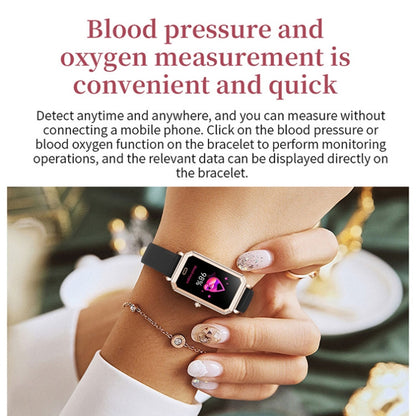 LOANIY HT2 1.28 Inch Heart Rate Detection Pedometer Smart Watch, Gold Steel