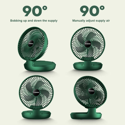 Mini ventilateur de bureau pliable portable pour la maison, 8 pouces blanc, 8 pouces vert