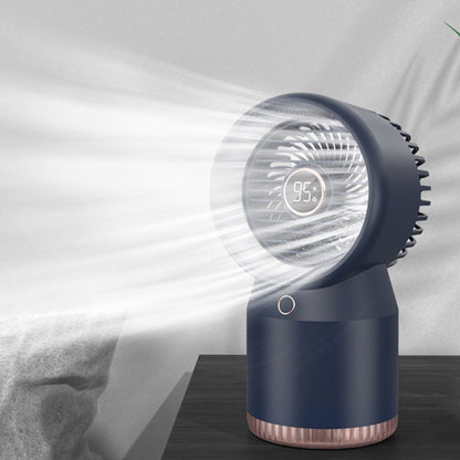 Ventilateur de bureau et de maison à affichage numérique LED et humidificateur à pulvérisation, style : branchement USB direct