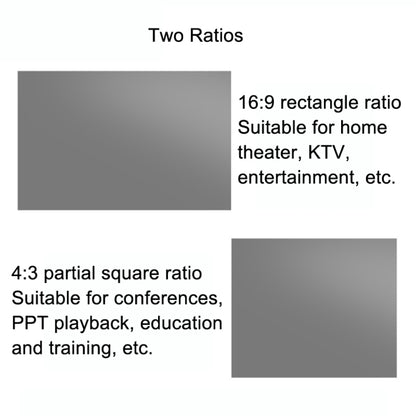 Folding Metal Anti-Light HD Projection Curtain, Size: