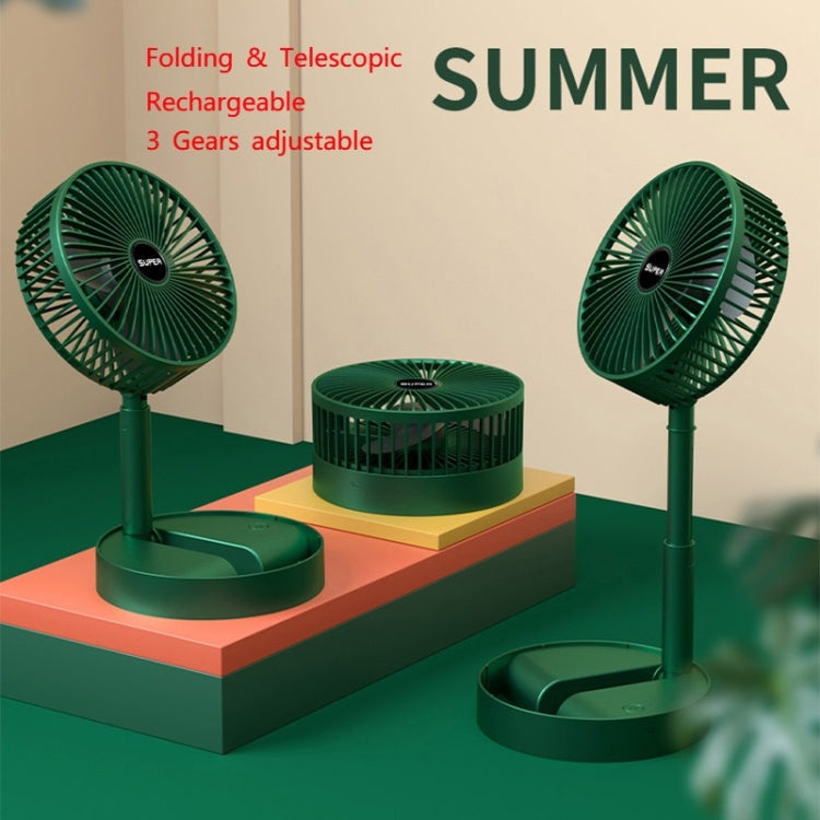 Ventilateur pliant portable Ventilateur sur pied rétractable, Style :, Rechargeable (vert), USB (vert)