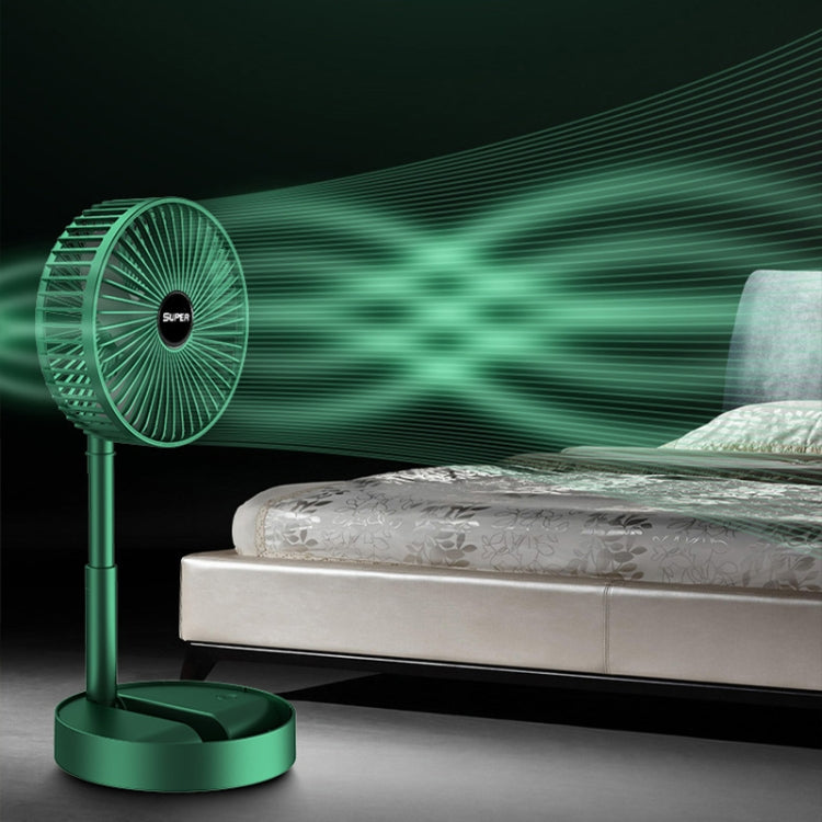 Ventilateur pliant portable Ventilateur sur pied rétractable, Style :, Rechargeable (vert), USB (vert)