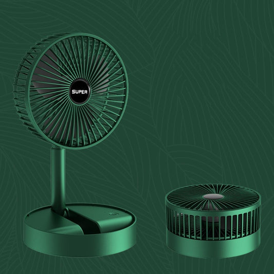 Ventilateur pliant portable Ventilateur sur pied rétractable, Style :, Rechargeable (vert), USB (vert)