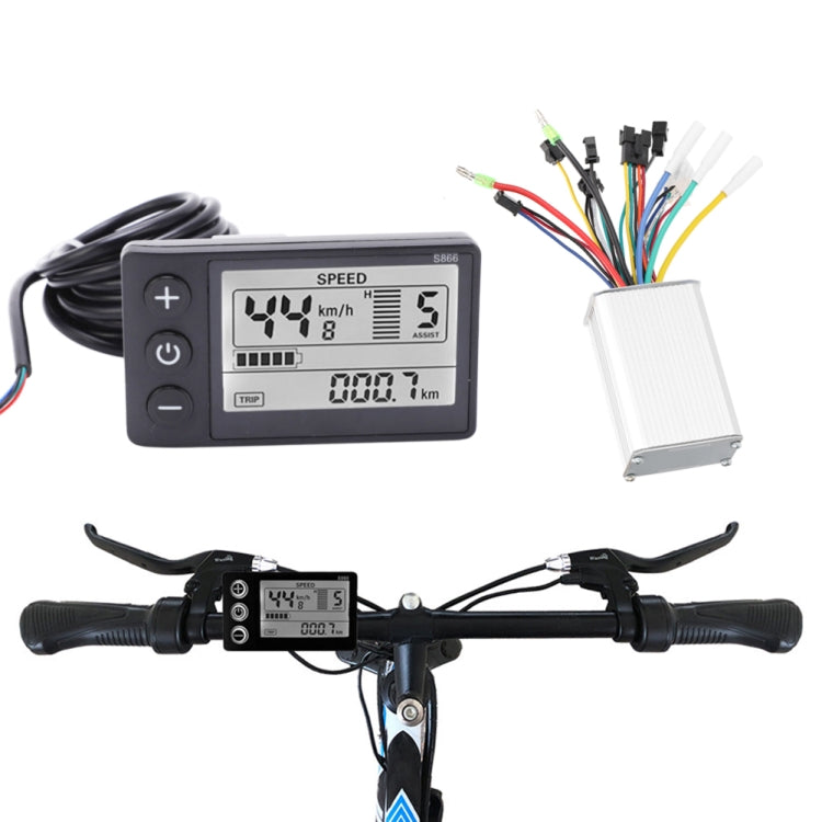 S866 A Type Electric Bicycle Universal Electric Bicycle Dashboard Set ,Specification:, A Type 24V /36V, A Type 36V / 48V