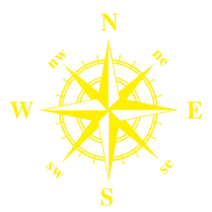 D-336 Car Compass Graphic Sticker Hood Car Body Universal Sticker, D-336