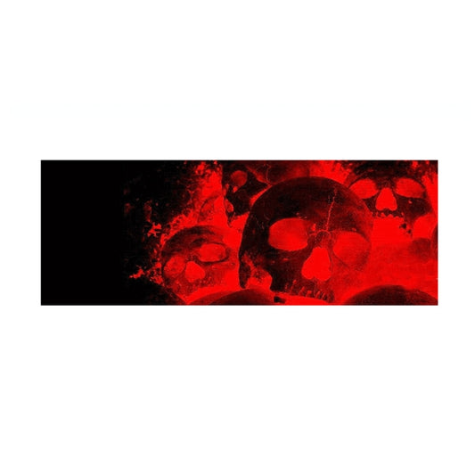 D-954 Flame Skeleton Rear Window Pattern Sticker Truck SUV Behind Wind Glass Stickers, D-954 Red