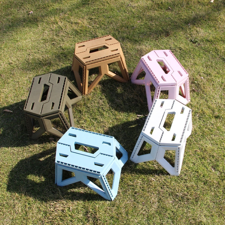 Portable Thickened Plastic Folding Stool Outdoor Fishing Stool, Pink, Princess Sugar, Army Green, Lake Blue, Gray, Black, Sky Blue