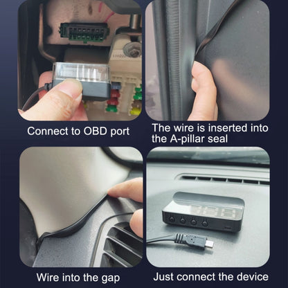 Wireless Car OBD Speed Water Temperature Raising Instrument Panel HD Projector, Wireless Car OBD