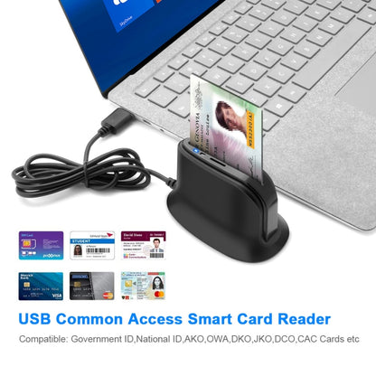 Rocketek SCR812 Lecteur de carte à puce USB 2.0 Lecteur de carte IC ID CAC TF