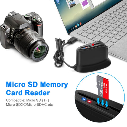 Rocketek SCR812 Lecteur de carte à puce USB 2.0 Lecteur de carte IC ID CAC TF