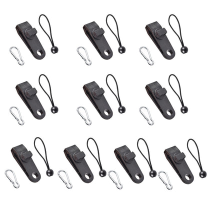 Outdoor Camping Windproof Canopy Fixed Tent Clip Rope Buckle Quick Hanging Set, 10 Clips+10 Ropes, 10 Clips+10 Black Ropes, 10 Clips+10 Black Ropes+10 Silver Buckles, 10 Clips+10 Elastic Ropes+10 Black Buckles                                           ...