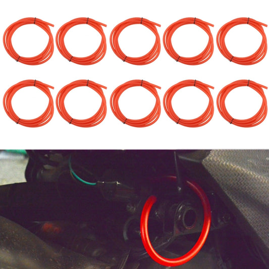 10PCS Motorcycle Modification Oil Pipe Rubber Gasoline Pipe, Length: 1m, Black, Red, Blue, Green, Orange