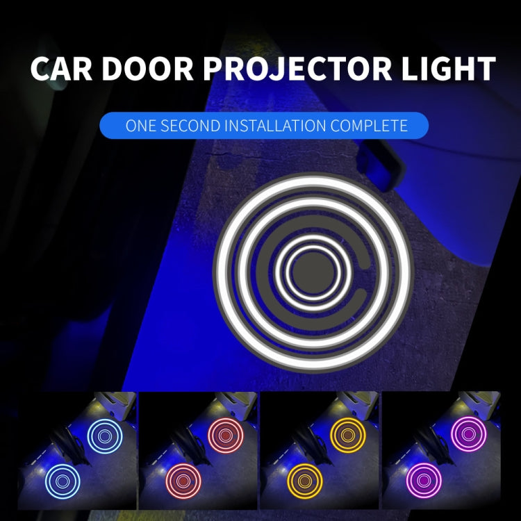 LED Infrared Induction Car Door Welcome Light Night Projection Ambient Light, Energy Circle (Blue), Energy Circle (White), Energy Circle (Yellow), Cat Claw (Yellow), Radish (Yellow), Drink (Yellow), Drink (Purple), Honor (Yellow), Honor (Purple)�������...