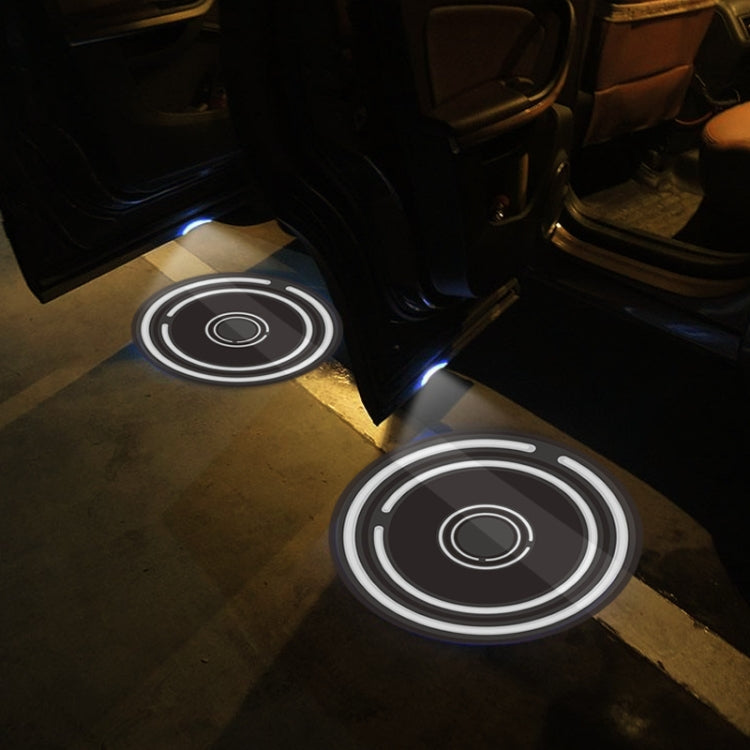 LED Infrared Induction Car Door Welcome Light Night Projection Ambient Light, Energy Circle (Blue), Energy Circle (White), Energy Circle (Yellow), Cat Claw (Yellow), Radish (Yellow), Drink (Yellow), Drink (Purple), Honor (Yellow), Honor (Purple)�������...