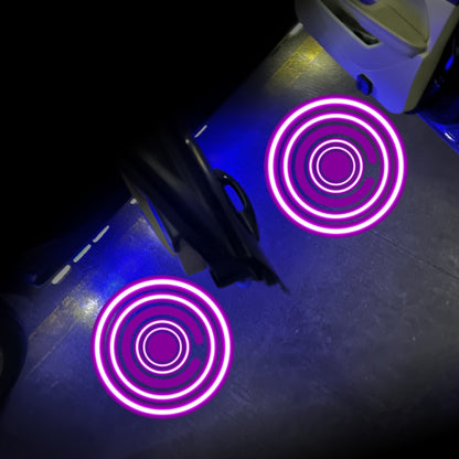 LED Infrared Induction Car Door Welcome Light Night Projection Ambient Light, Energy Circle (Blue), Energy Circle (White), Energy Circle (Yellow), Cat Claw (Yellow), Radish (Yellow), Drink (Yellow), Drink (Purple), Honor (Yellow), Honor (Purple)�������...