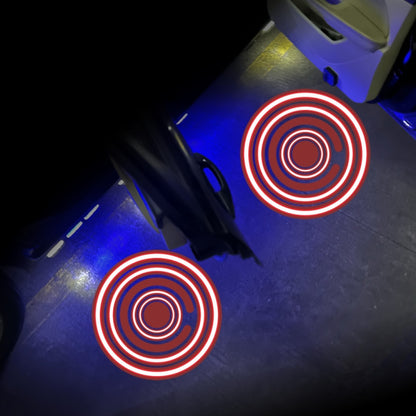 LED Infrared Induction Car Door Welcome Light Night Projection Ambient Light, Energy Circle (Blue), Energy Circle (White), Energy Circle (Yellow), Cat Claw (Yellow), Radish (Yellow), Drink (Yellow), Drink (Purple), Honor (Yellow), Honor (Purple)�������...