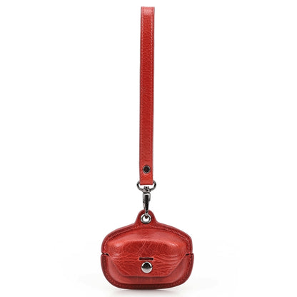 Crazy Horse Leather Wireless Bluetooth Earphone Cover For Sony WF-1000XM4, Brown, Coffee, Blue, Green, Red, Black