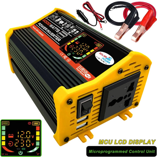 Inversor generador solar doméstico + controlador de 30 A + panel solar de 18 W y 12 V. Especificaciones: negro (12 V a 220 V), negro (12 V a 110 V), amarillo (12 V a 220 V), amarillo (12 V a 110 V).