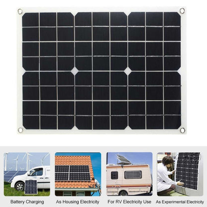 Home Solar Generator Inverter+30A Controller+18W 12V Solar Panel, Specification:, Black 12V To 220V, Black 12V To 110V, Yellow 12V To 220V, Yellow 12V To 110V