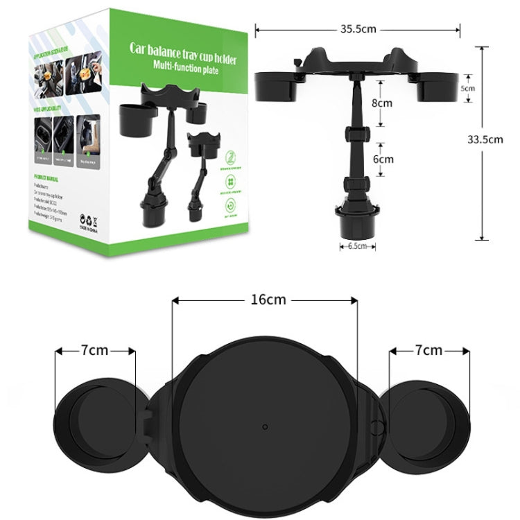 Car Water Cup Holder Dinner Plate Rack Rotatable Mobile Phone Holder, Car Water Cup Holder
