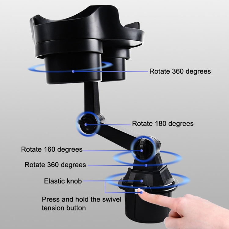Car Water Cup Holder Dinner Plate Rack Rotatable Mobile Phone Holder, Car Water Cup Holder