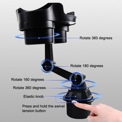 Car Water Cup Holder Dinner Plate Rack Rotatable Mobile Phone Holder, Car Water Cup Holder