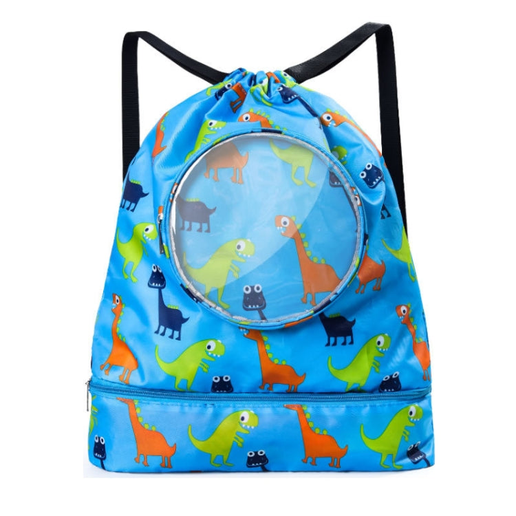 Wet And Dry Separation Waterproof Drawstring Shoulder Beach Swimming Bag For Children, Black S, Black L, Pink S, Pink L, Blue S, Blue L, Tibetan S, Tibetan L, Gray S, Gray L