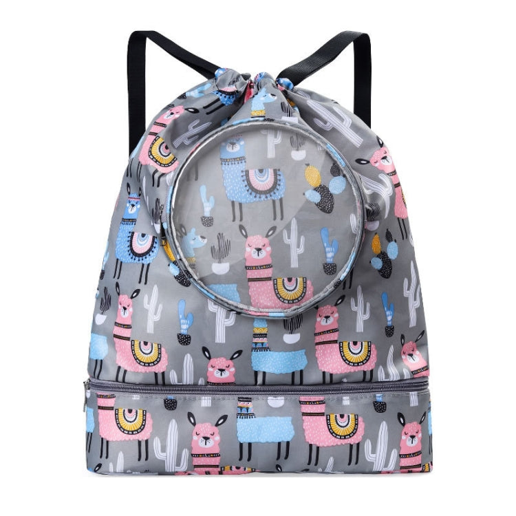 Wet And Dry Separation Waterproof Drawstring Shoulder Beach Swimming Bag For Children, Black S, Black L, Pink S, Pink L, Blue S, Blue L, Tibetan S, Tibetan L, Gray S, Gray L