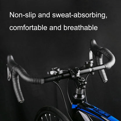 1 Pair Carbon Fiber Texture Road Bike Ties Snakeskin Handlebar Ties, Black, White