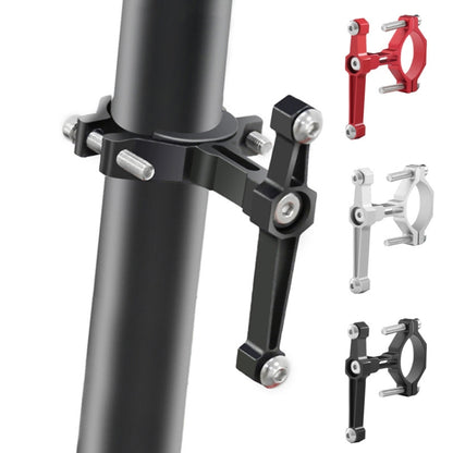 Bicycle Aluminum Alloy Bottle Cage Conversion Seat Fixed Adjustable Bottle Cage, Red, Silver, Black