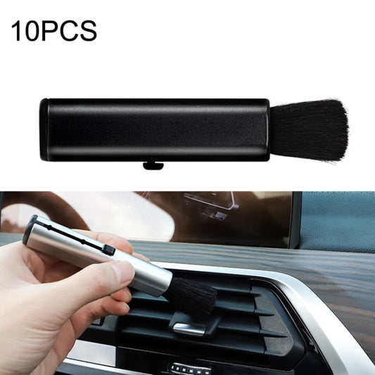 Brosse de nettoyage télescopique pour sortie d'air de climatisation de voiture, 10 PCS, 10 PCS+Noir, 10 PCS+Argent
